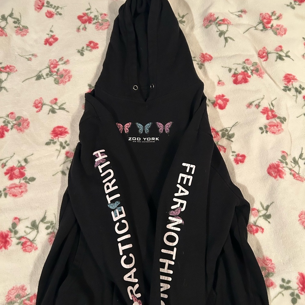 Zoo York Black Hoodie with Butterflies